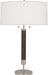 Robert Abbey - S205 - Two Light Table Lamp - Dexter - Polished Nickel w/ Dark Walnuted Wood Column