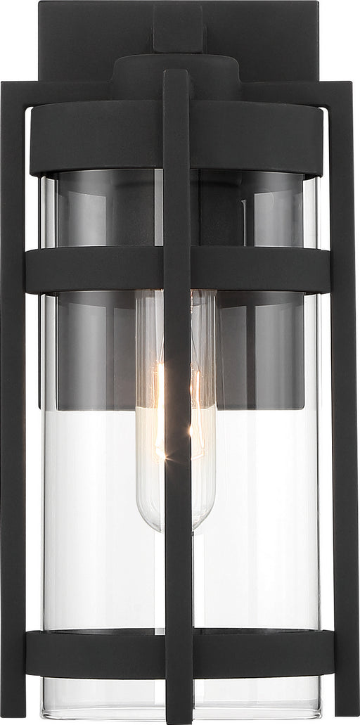 Nuvo Lighting - 60-6571 - One Light Outdoor Lantern - Tofino - Textured Black / Clear Seeded Glass