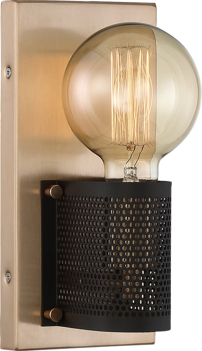 Nuvo Lighting - 60-6661 - One Light Wall Sconce - Passage - Copper Brushed Brass / Black
