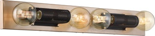 Nuvo Lighting - 60-6664 - Four Light Vanity - Passage - Copper Brushed Brass / Black
