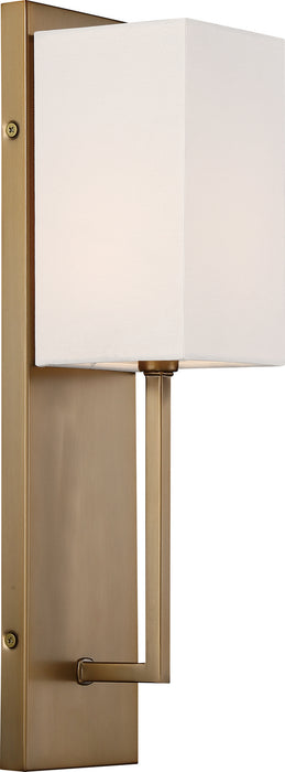 Nuvo Lighting - 60-6692 - One Light Wall Sconce - Vesey - Burnished Brass / White