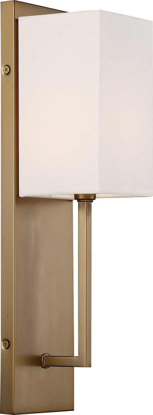 Nuvo Lighting - 60-6692 - One Light Wall Sconce - Vesey - Burnished Brass / White