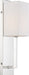 Nuvo Lighting - 60-6693 - One Light Wall Sconce - Vesey - Polished Nickel / White Fabric