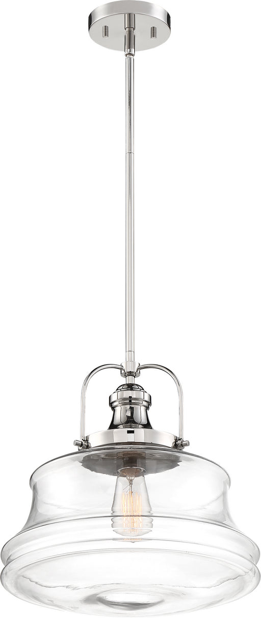 Nuvo Lighting - 60-6758 - One Light Pendant - Basel - Polished Nickel / Clear Glass