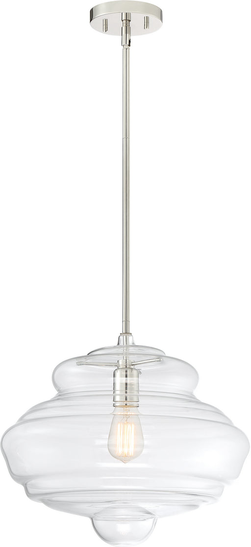 Nuvo Lighting - 60-6769 - One Light Pendant - Storrier - Polished Nickel / Clear Glass