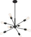 Nuvo Lighting - 60-6915 - Eight Light Pendant - Faraday - Black