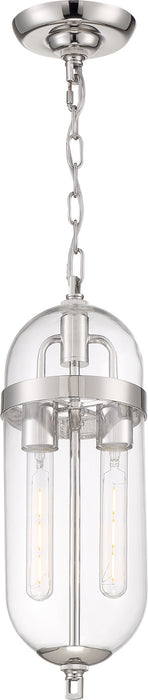 Nuvo Lighting - 60-6932 - Two Light Pendant - Fathom - Polished Nickel / Clear Glass