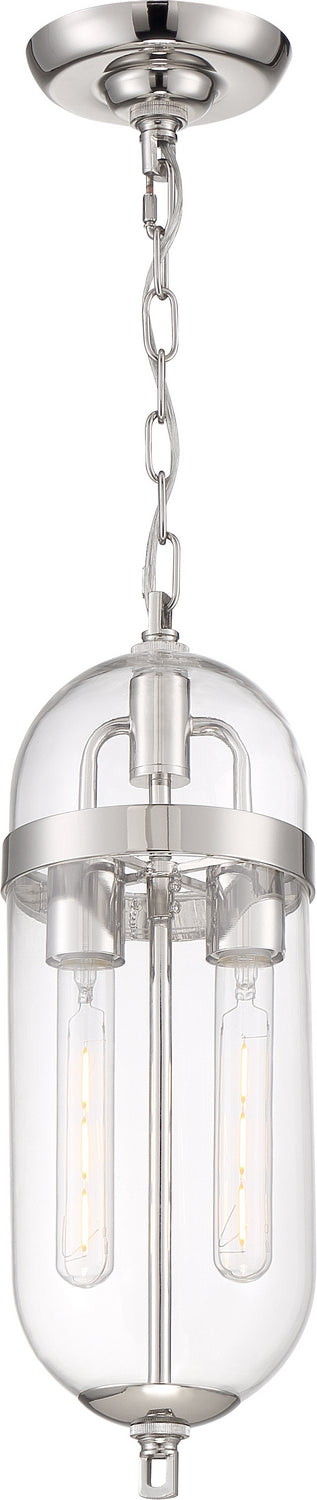 Nuvo Lighting - 60-6932 - Two Light Pendant - Fathom - Polished Nickel / Clear Glass