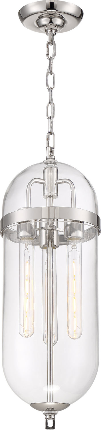 Nuvo Lighting - 60-6933 - Three Light Pendant - Fathom - Polished Nickel / Clear Glass