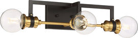 Nuvo Lighting - 60-6973 - Three Light Vanity - Intention - Warm Brass / Black