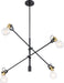 Nuvo Lighting - 60-6990 - Four Light Pendant - Mantra - Black / Brushed Brass