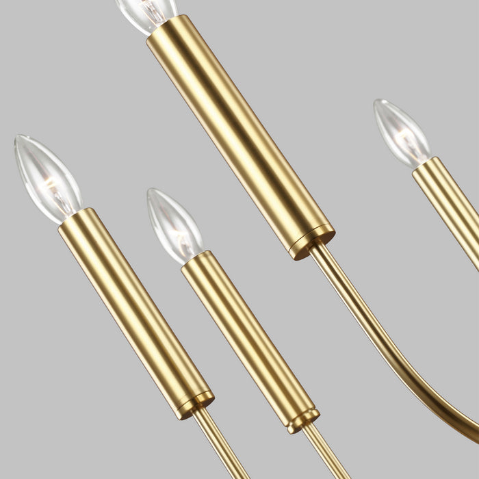 Nine Light Chandelier from the BRIANNA collection in Burnished Brass finish