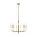 Generation Lighting - EC1009BBS - Nine Light Chandelier - BRIANNA - Burnished Brass