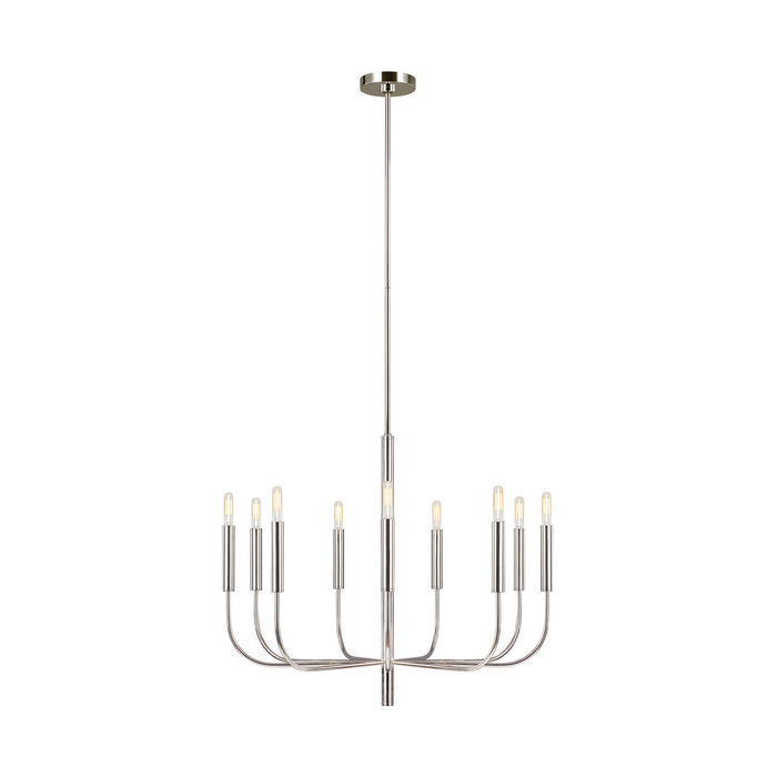 Generation Lighting - EC1009PN - Nine Light Chandelier - BRIANNA - Polished Nickel
