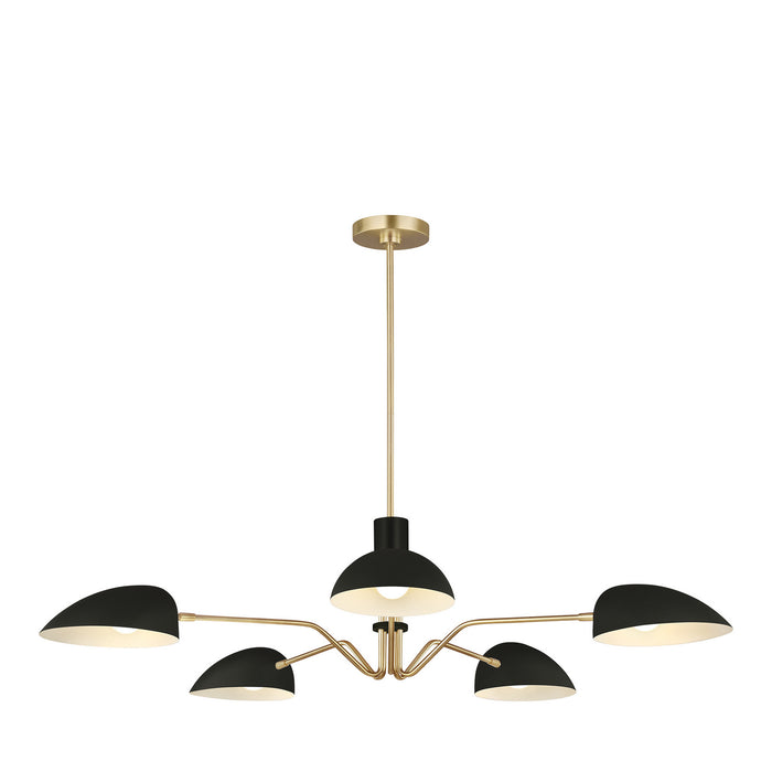 Five Light Chandelier from the JANE collection in Midnight Black finish