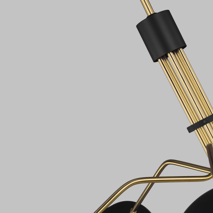 Five Light Chandelier from the JANE collection in Midnight Black finish