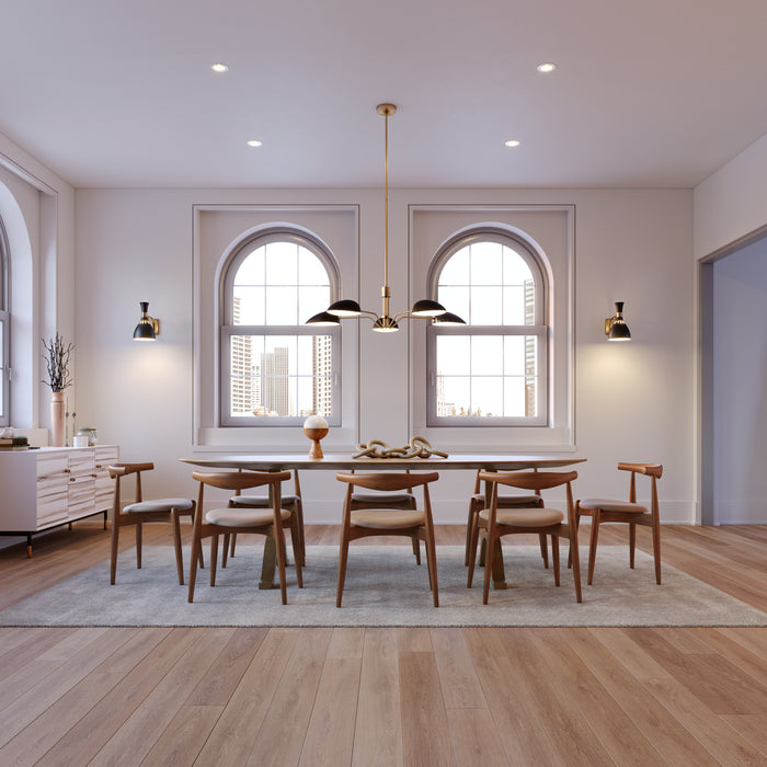 Five Light Chandelier from the JANE collection in Midnight Black finish