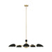 Generation Lighting - EC1025MBK - Five Light Chandelier - JANE - Midnight Black
