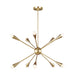 Generation Lighting - EC10310BBS - Ten Light Chandelier - JAX - Burnished Brass