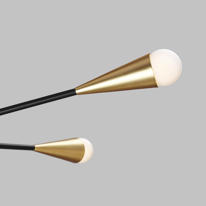 Ten Light Chandelier from the JAX collection in Midnight Black finish