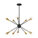 Generation Lighting - EC10310MBK - Ten Light Chandelier - JAX - Midnight Black