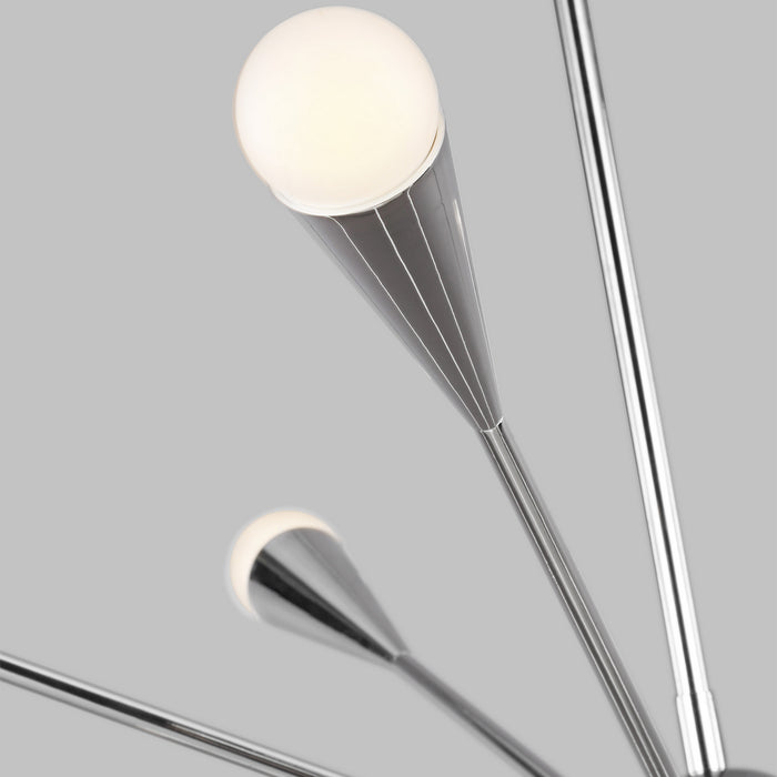 Ten Light Chandelier from the Jax collection in Polished Nickel finish