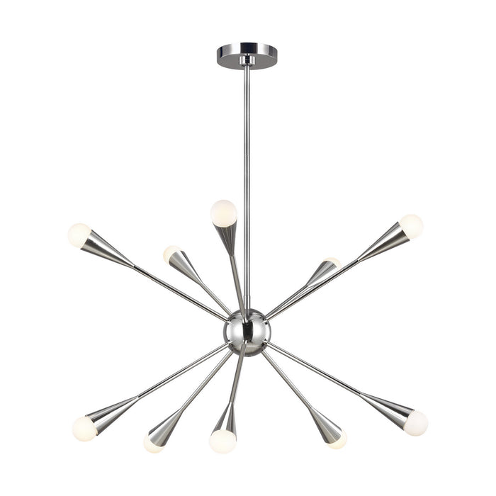 Generation Lighting - EC10310PN - Ten Light Chandelier - Jax - Polished Nickel
