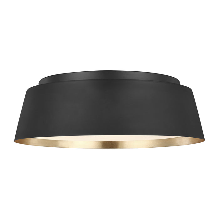 Three Light Flush Mount from the ASHER collection in Midnight Black finish