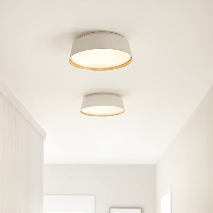 Three Light Flush Mount from the ASHER collection in Matte White finish