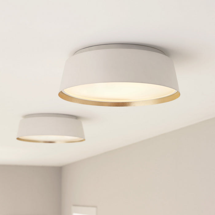 Three Light Flush Mount from the ASHER collection in Matte White finish