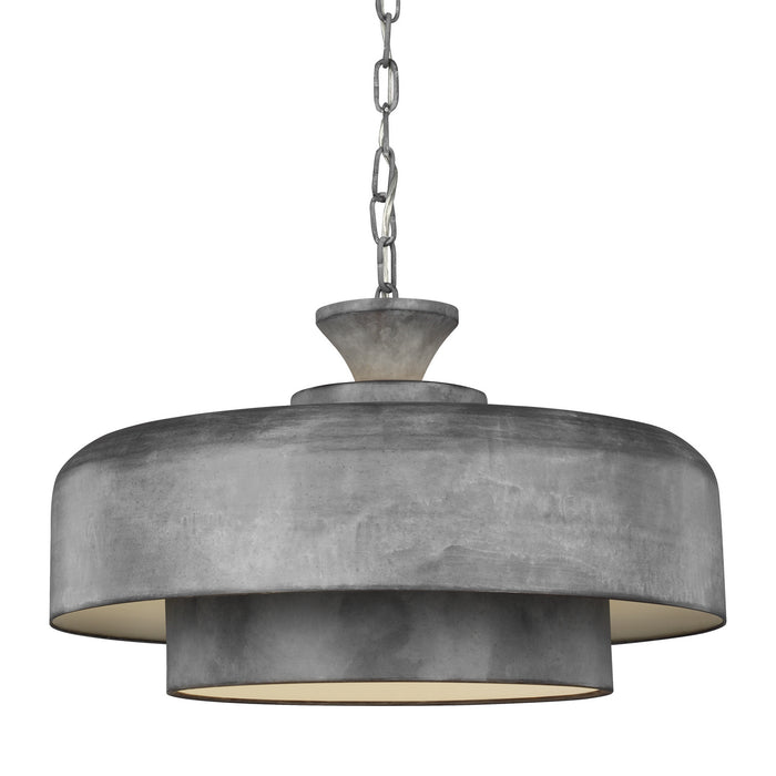 One Light Pendant from the HAYMARKET collection in Weathered Galvanized finish
