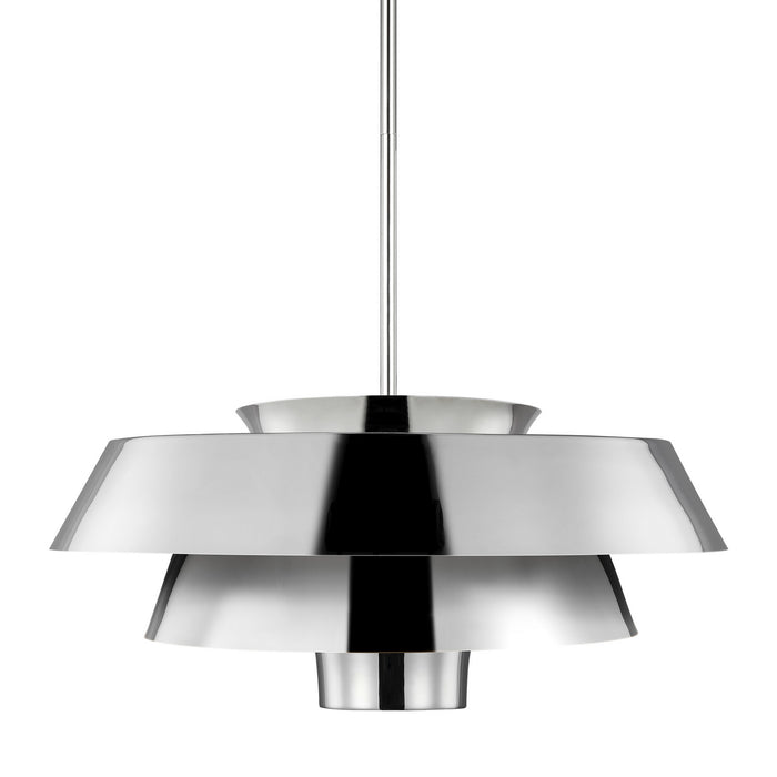 One Light Pendant from the Brisbin collection in Polished Nickel finish