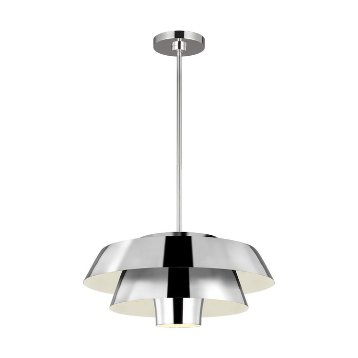 One Light Pendant from the Brisbin collection in Polished Nickel finish