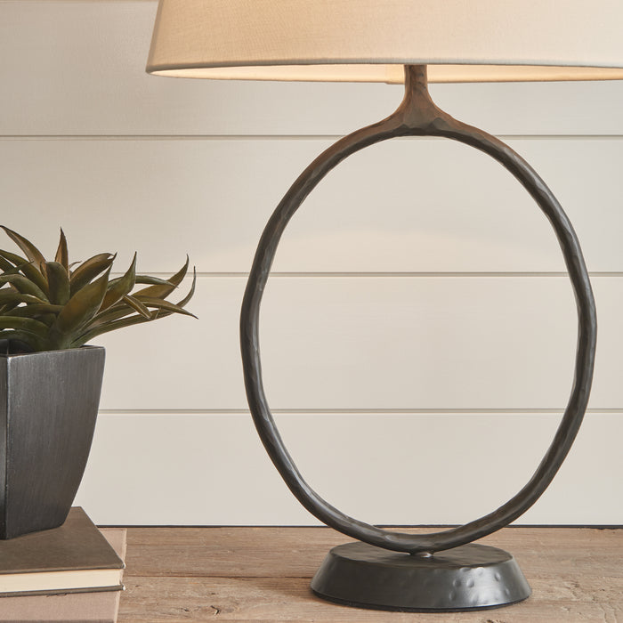 One Light Table Lamp from the INDO collection in Aged Iron finish