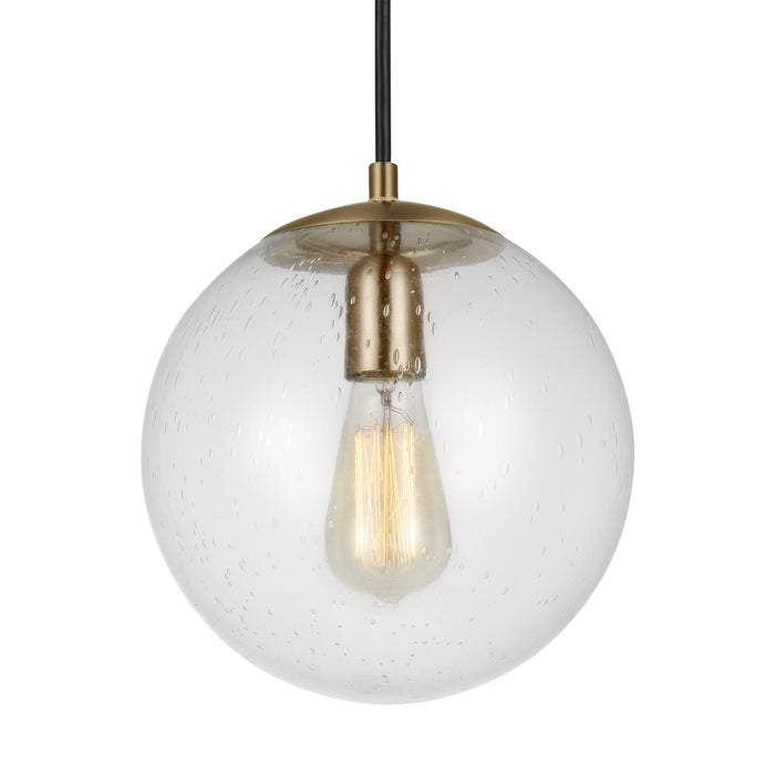 One Light Pendant from the Leo - Hanging Globe collection in Satin Bronze finish