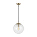 Generation Lighting - 6801801EN7-848 - One Light Pendant - Leo - Hanging Globe - Satin Bronze
