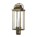 Generation Lighting - OL13207PDB - Three Light Post Lantern - Wellsworth - Painted Distressed Brass
