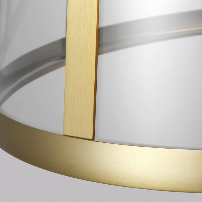 Three Light Pendant from the Harrow collection in Burnished Brass finish