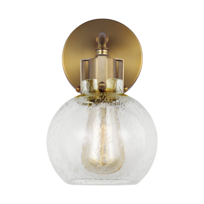 One Light Wall Sconce from the Clara collection in Burnished Brass finish