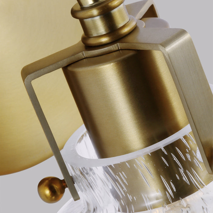 One Light Wall Sconce from the Clara collection in Burnished Brass finish