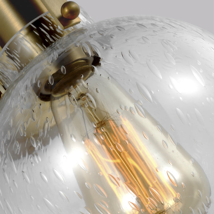 One Light Wall Sconce from the Clara collection in Burnished Brass finish