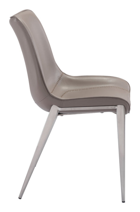 Dining Chair from the Magnus collection in Gray & Silver finish