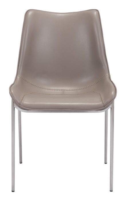 Dining Chair from the Magnus collection in Gray & Silver finish