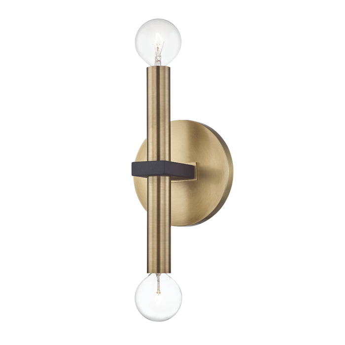 Mitzi - H296102-AGB/BK - Two Light Wall Sconce - Colette