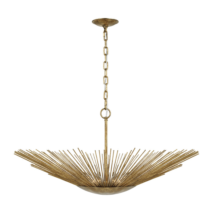 Generation Lighting - AP1084ADB - Four Light Pendant - HELIOS - Antique Gild