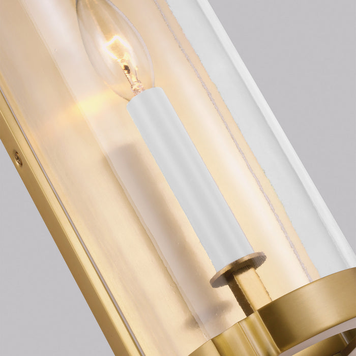 One Light Wall Sconce from the Thompson collection in Burnished Brass finish