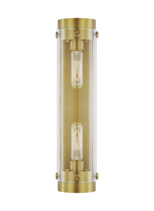 Two Light Wall Sconce from the Garrett collection in Burnished Brass finish