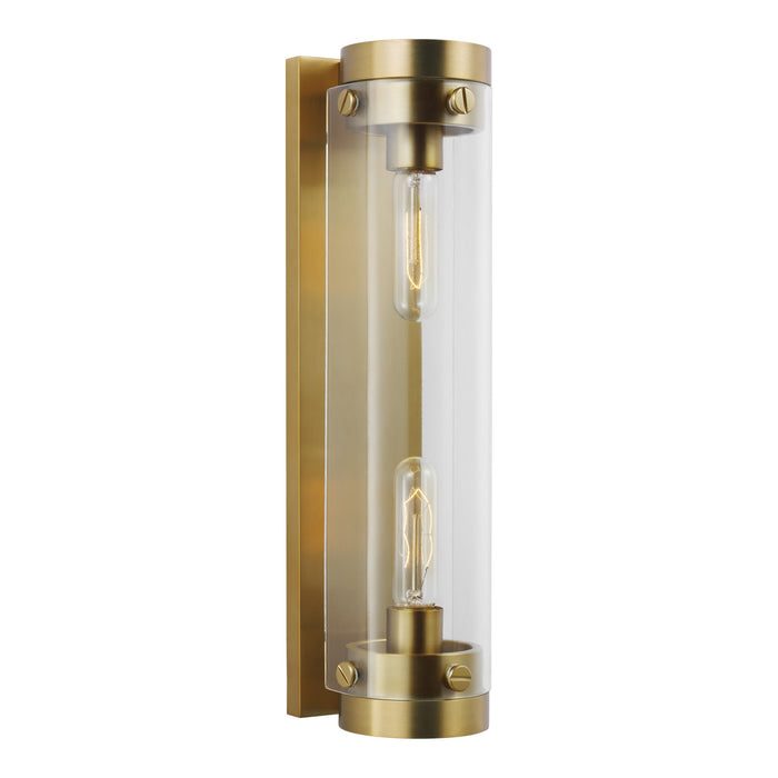 Generation Lighting - CW1002BBS - Two Light Wall Sconce - Garrett - Burnished Brass