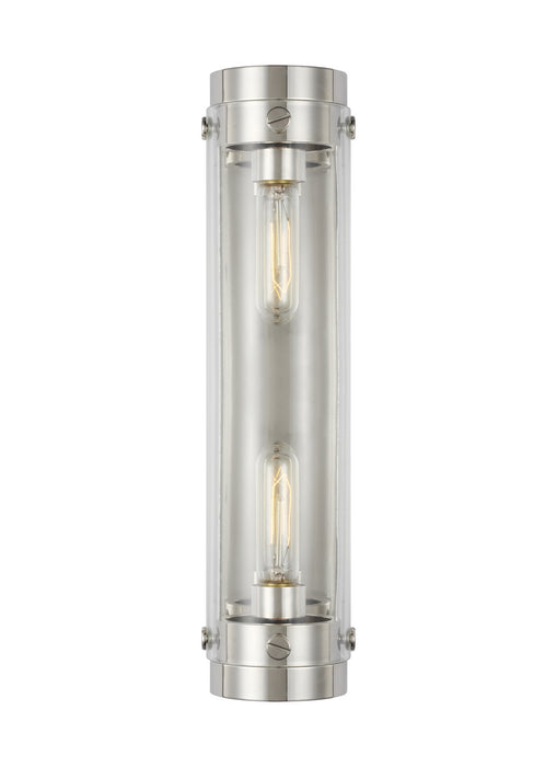Two Light Wall Sconce from the Garrett collection in Polished Nickel finish