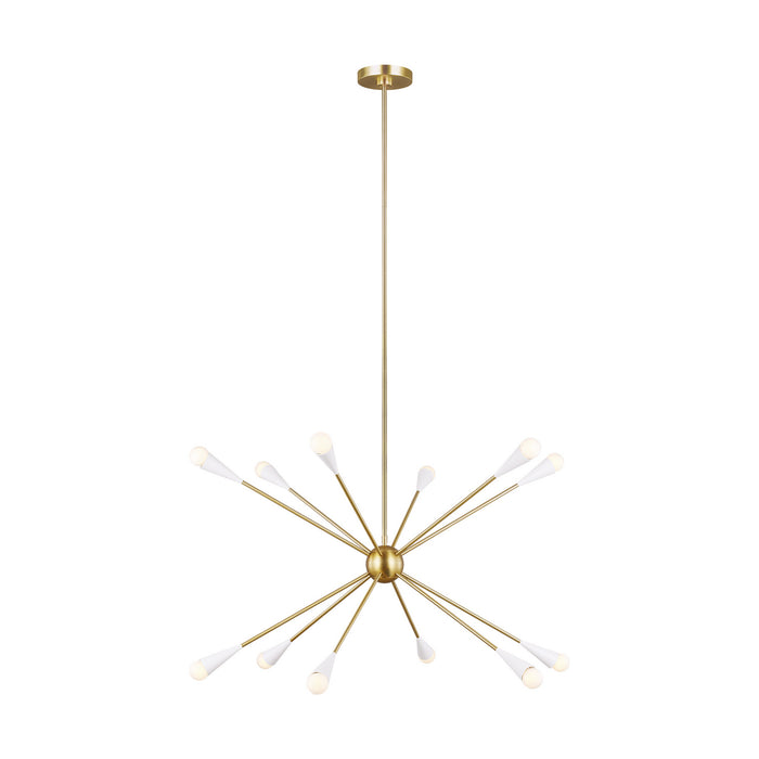 12 Light Chandelier from the JAX collection in Burnished Brass finish
